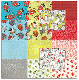 Benartex Pre-Cut 14 Piece Fat Quarter Bundle - FQMEOPK - Meowy Christmas