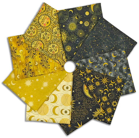 Blank Quilting Pre-Cut 9 Piece Fat Quarter Bundle - Celestial Galaxy