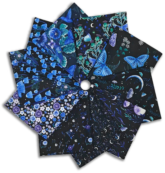 Blank Quilting Pre-Cut 10 Piece Fat Quarter Bundle - Jardin De Lune Glow