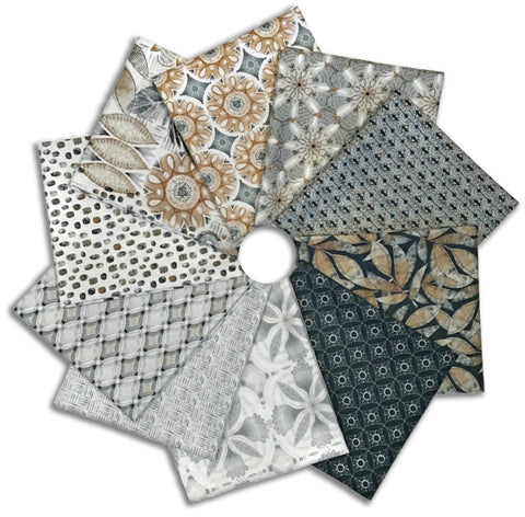 Blank Quilting Pre-Cut 10 Piece Fat Quarter Bundle - Zanzibar