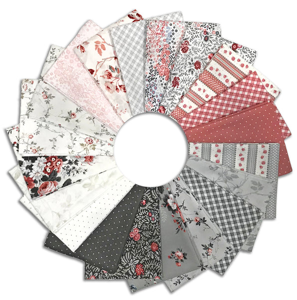 Clothworks Pre-Cut 20 Piece Fat Quarter Bundle - FQ0489 - Audrey