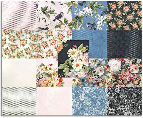 Clothworks Pre-Cut 17 Piece Fat Quarter Bundle - Digital - FQ0472 - Elysium