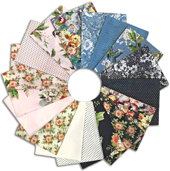 Clothworks Pre-Cut 17 Piece Fat Quarter Bundle - Digital - FQ0472 - Elysium