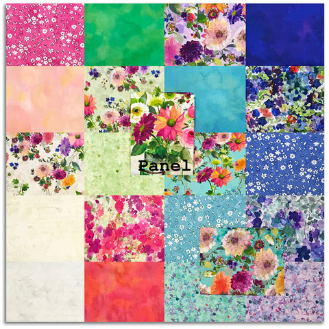 Clothworks Digital Pre-Cut 22 Piece Fat Quarter Bundle FQ0481 - Garden Fresh