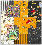 Clothworks prédécoupé 15 pièces fat quarter bundle - fq0466 - défilé d'Halloween