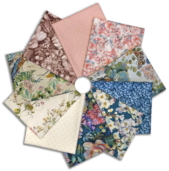 FIGO Pre-Cut 10 Piece Fat Quarter Bundle - Elegance