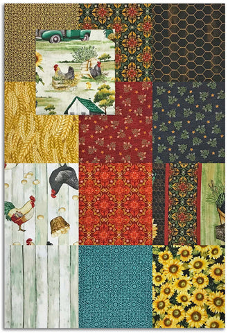 Henry Glass & Co. 13 Piece Fat Quarter Bundle - Chicken Shack