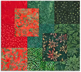 Hoffman Batiks Pre-Cut 11 Piece Fat Quarter Bundle - Holly Berries