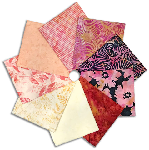 Hoffman Bali Batiks Pre-Cut 9 Piece Fat Quarter Bundle - Tea Time