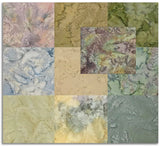 Matt's Hand-Cut Hoffman Batiks Pre-Cut 10 Piece Fat Quarter Bundle - Forest Lichen