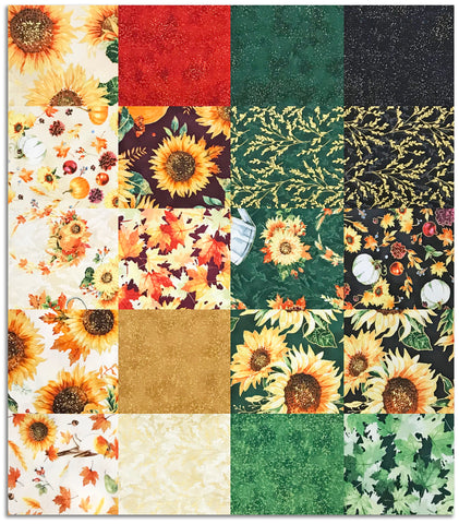 Matt's Pre-Cut 20 Piece Fat Quarter Bundle - Fall Blooms