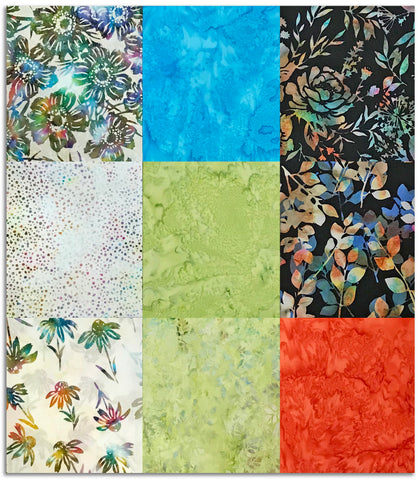 Matt's Hoffman Bali Batiks Pre-Cut 9 Piece Fat Quarter Bundle - Get Groovy