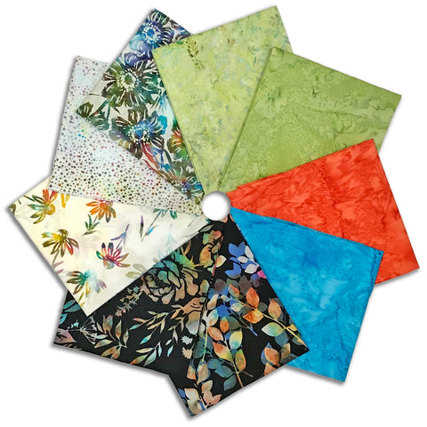 Matt's Hoffman Bali Batiks Pre-Cut 9 Piece Fat Quarter Bundle - Get Groovy