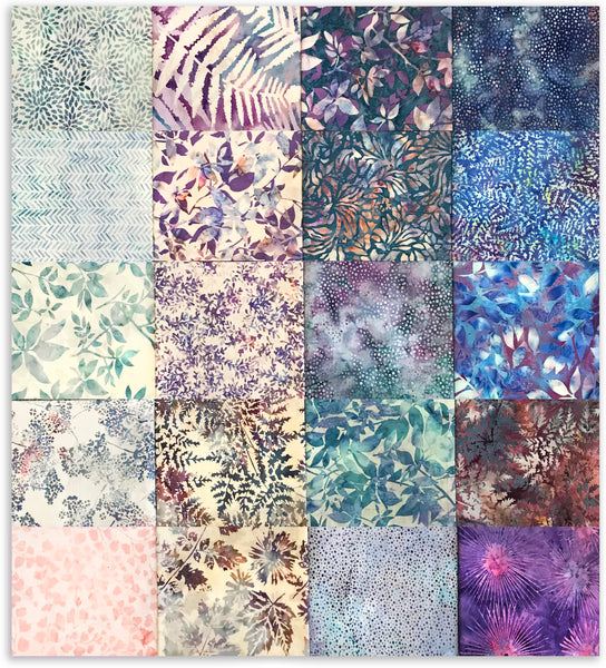 Hoffman Batiks Pre-Cut 20 Piece Fat Quarter Bundle - Soft & Sweet ...