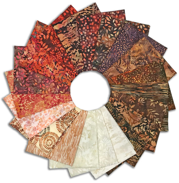 Hoffman Batiks Pre-Cut 20 Piece Fat Quarter Bundle - Special Spices