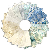 Matt's Hand-Cut Hoffman Batiks Pre-Cut 20 Piece Fat Quarter Bundle - Breeze