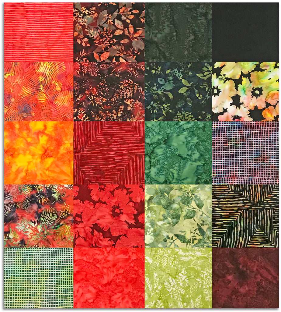 Matt's Hand-Cut Hoffman Batiks Pre-Cut 20 Piece Fat Quarter Bundle - F ...