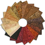 Hoffman Watercolor Batiks Pre-Cut 20 Piece Fat Quarter Bundle - Summer Campfire