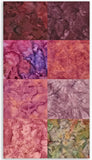 Matt's Pre-Cut 8 Piece Fat Quarter Bundle - Hoffman Watercolor Batiks - Sugarplum