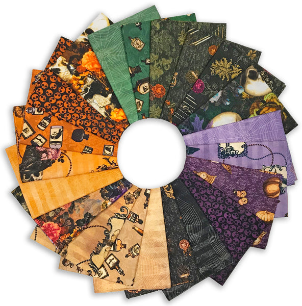 Kaufman Pre-Cut 21 Piece Fat Quarters 2134 21 - Dreadful Delights