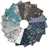 Kaufman Pre-Cut 18 Piece Fat Quarters 2166 18 - Feathers And Flora