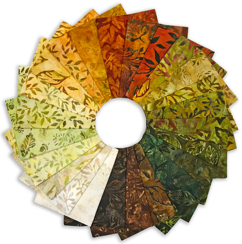 Kaufman Artisan Batiks Vorgeschnittene 24-Teilige Fat Quarters 2124 24 – Herbsthimmel
