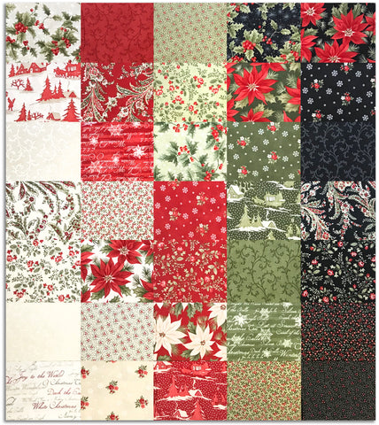 Moda Pre-Cut 35 Piece Fat Quarter Bundle - A Christmas Carol