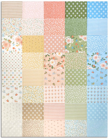 Moda - Pre-Cut 40 Piece Fat Quarter Bundle  - Dainty Meadow