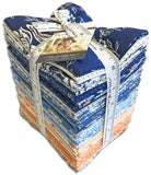 Moda Pre-Cut 34 Piece Fat Quarter Bundle - Denim Daisies