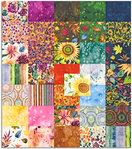 Moda Pre-Cut 36 Piece Fat Quarter Bundle - Floribunda