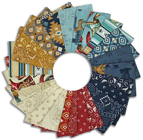 Moda - Pre-Cut 24 Piece Fat Quarter Bundle  - Saddle Ranch