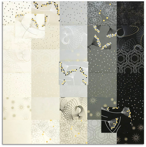 Moda Pre-Cut 33 Piece Fat Quarter Bundle - Shimmer Metallic