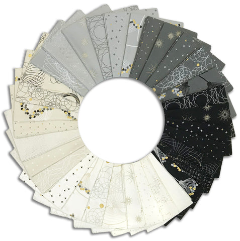 Moda Pre-Cut 33 Piece Fat Quarter Bundle - Shimmer Metallic