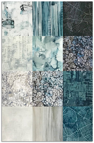 Northcott Digital Pre-Cut 12 Piece Fat Quarter Bundle - City Harbor