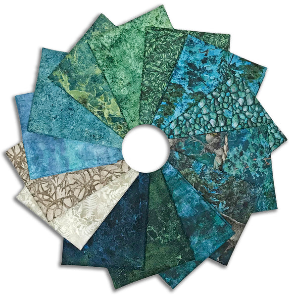 Northcott Pre-Cut 14 Piece Fat Quarter Bundle - Stonehenge Migration