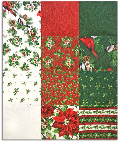 Northcott Pre-Cut 12 Piece Fat Quarter Bundle - Yuletide Traditions