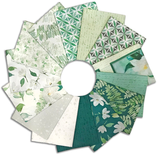 P&B Textiles Pre-Cut 14 Piece Fat Quarter Bundle - Sweet Magnolia