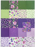 Matt's Riley Blake Pre-Cut 21 Piece Fat Quarters - Plum Petals