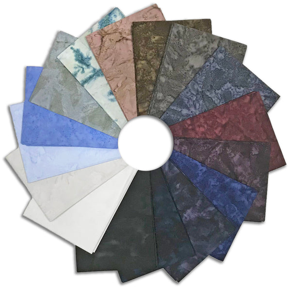 Riley Blake Expressions Batiks Pre-Cut 16 Piece Fat Quarters FQ-21004 16 - Quartz Crystals