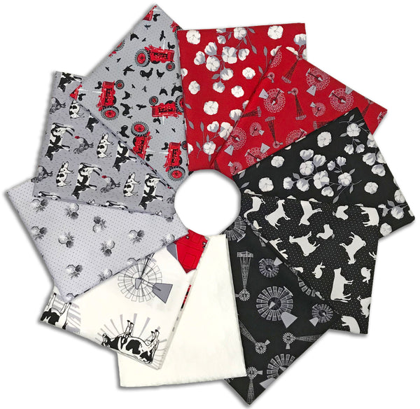 Matt's Pre-Cut 10 Piece Fat Quarter Bundle - Studio E - Scarlet Farm