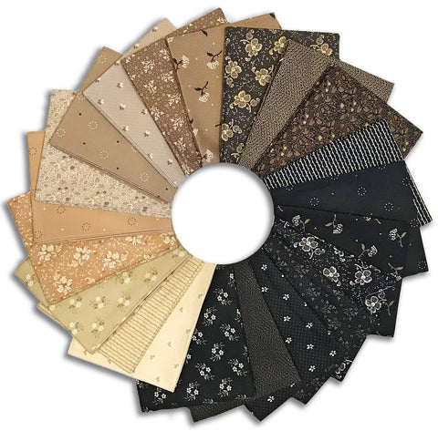 Windham Pre-Cut 21 Piece Fat Quarter Bundle - FATQCIRO X - Circa: Onyx