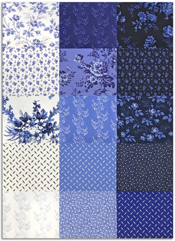 Windham Pre-Cut 15 Piece Fat Quarter Bundle - FATQJASP X - Jasper Blue