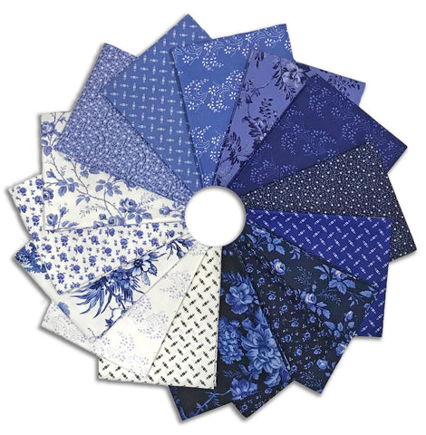 Windham Pre-Cut 15 Piece Fat Quarter Bundle - FATQJASP X - Jasper Blue