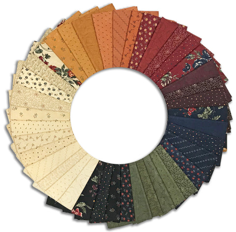 Moda - Kansas Troubles Quilters  Pre-Cut 40 Piece Fat Quarter Bundle - Daisy Lane