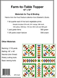 Farm-to-Table-Topper – Pine Tree Country Quilts Muster – digitaler Download