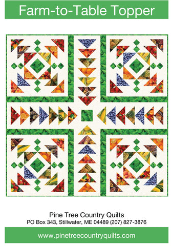FARM-TO-TABLE TOPPER - Pine Tree Country Quilts Pattern - DIGITAL DOWNLOAD