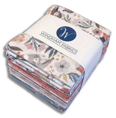 Windham Pre-Cut 18 Piece Fat Quarter Bundle - FATQPTFR X - Petal and Purr