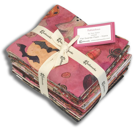 Clothworks Digital Pre-Cut 19 Piece Fat Quarter Bundle - FQ0508 - Faboolous