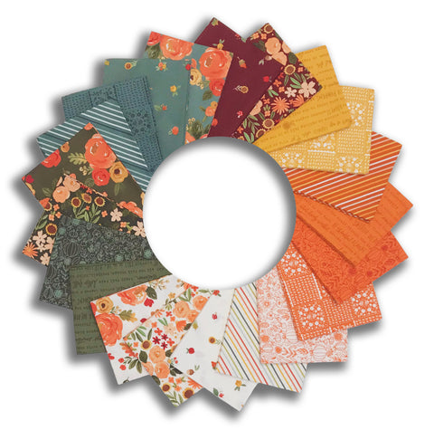 Riley Blake Pre-Cut 21 Piece Fat Quarters FQ 16340 21 - Happy Fall Days