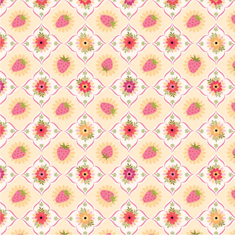 Poppie Cotton Calico Cowgirls CW24828 Feeling Quilty Yellow By The Yard